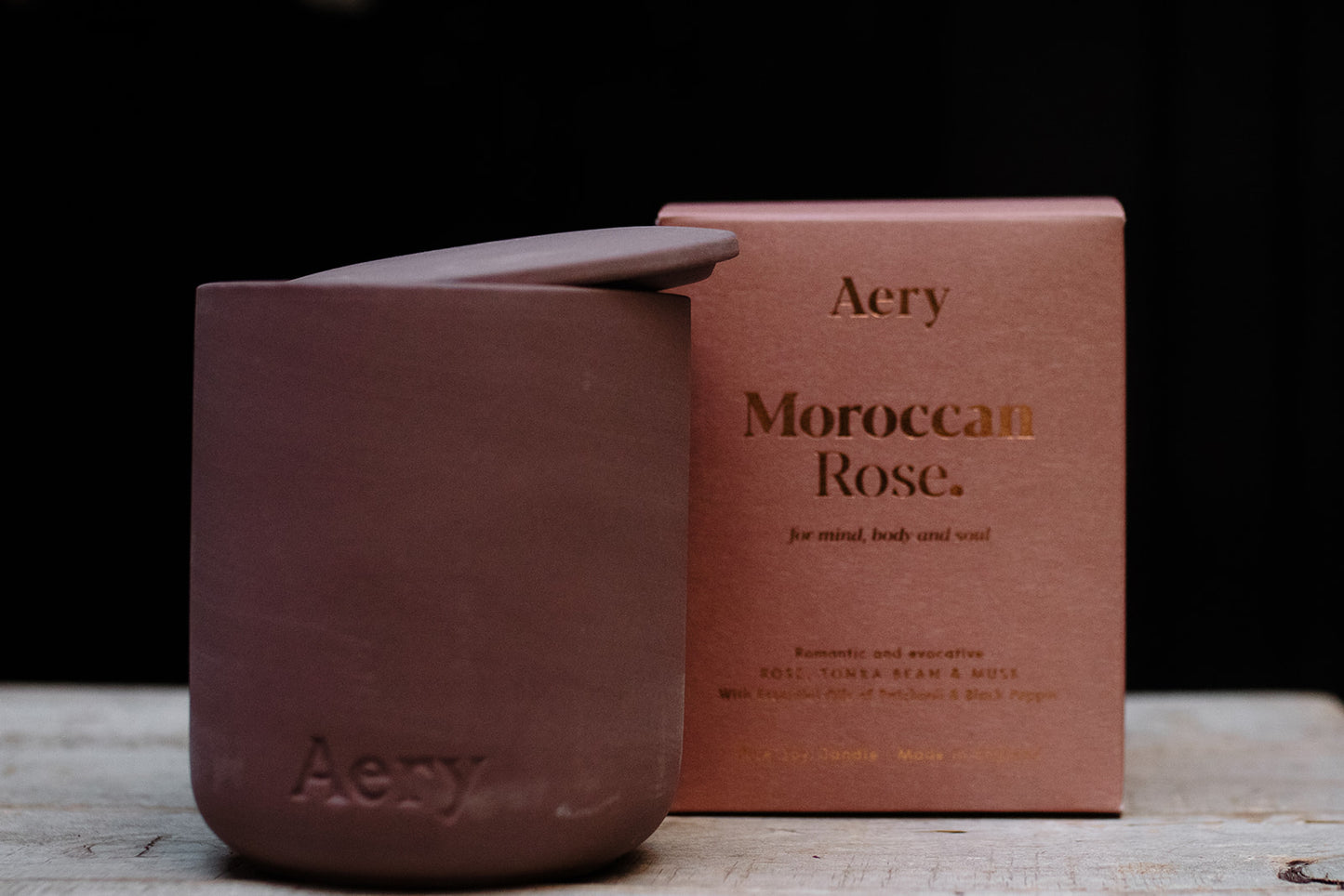 MOROCCAN ROSE SCENTED CANDLE - ROSE TONKA AND MUSK