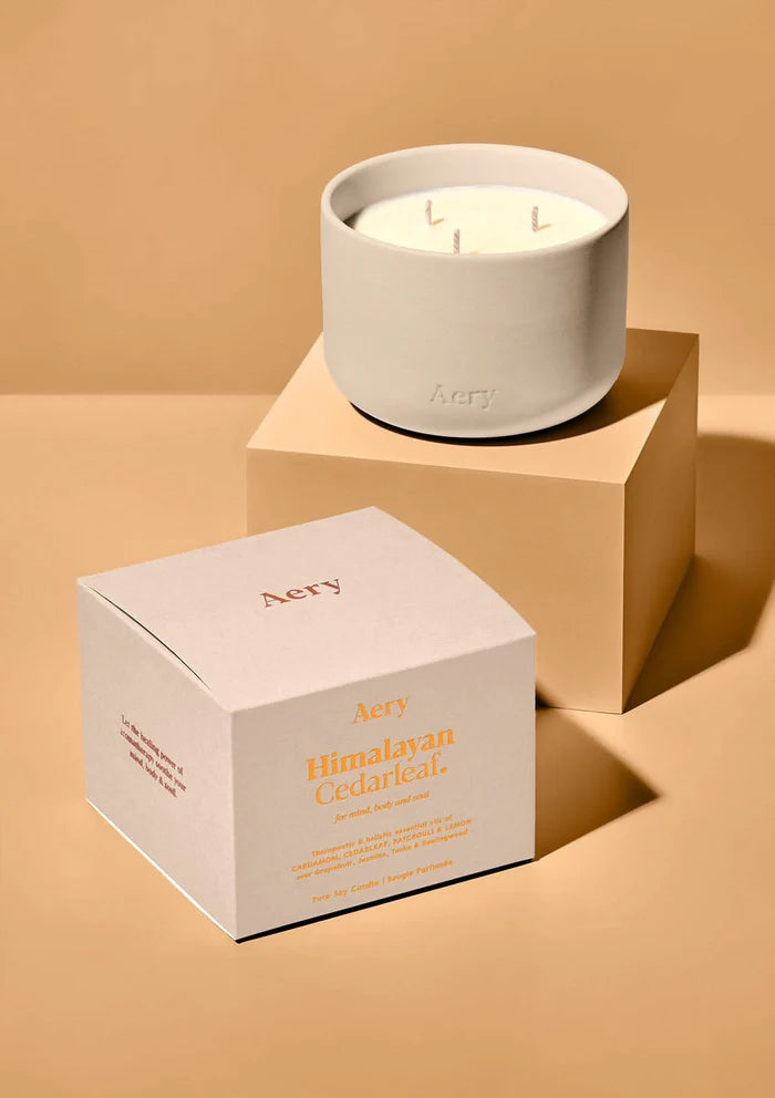 HIMALAYAN CEDARLEAF TRIPLE WICK CANDLE - CEDAR PATCHOULI AND LEMON
