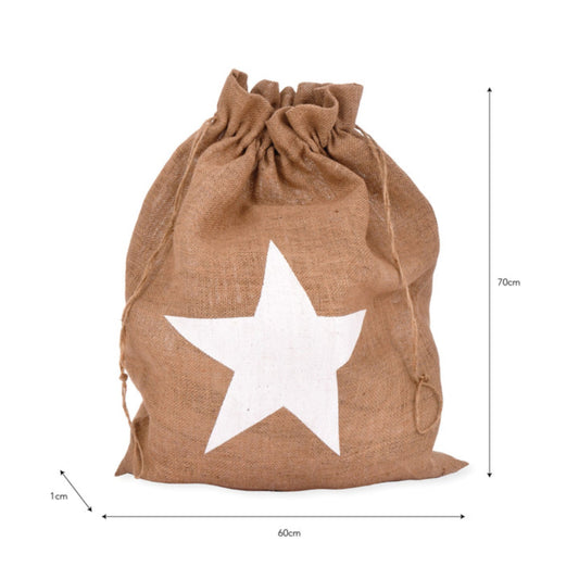 Christmas Jute Sack- Star