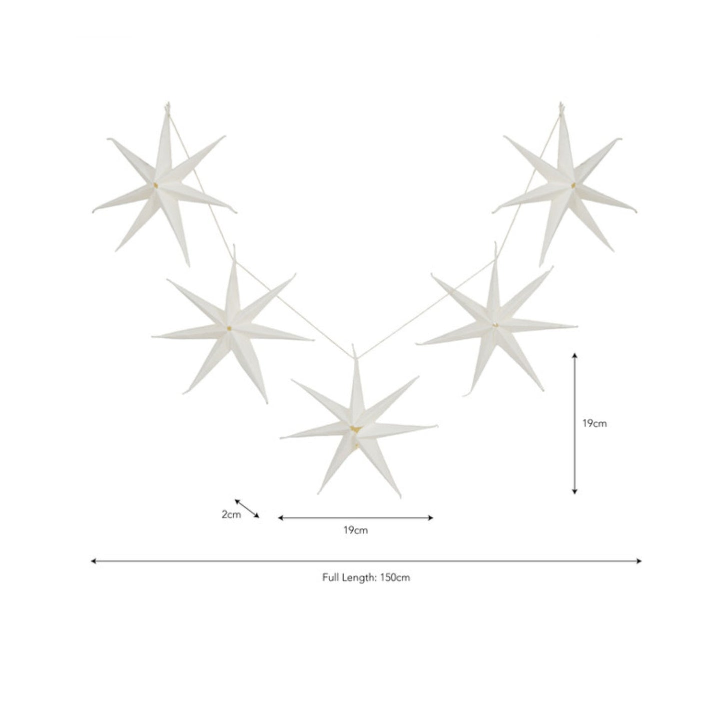 MADDOX STAR GARLAND - WARM WHITE
