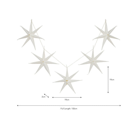 MADDOX STAR GARLAND - WARM WHITE