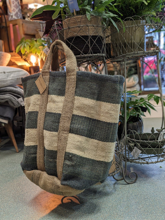 Jute Storage Basket with Handles