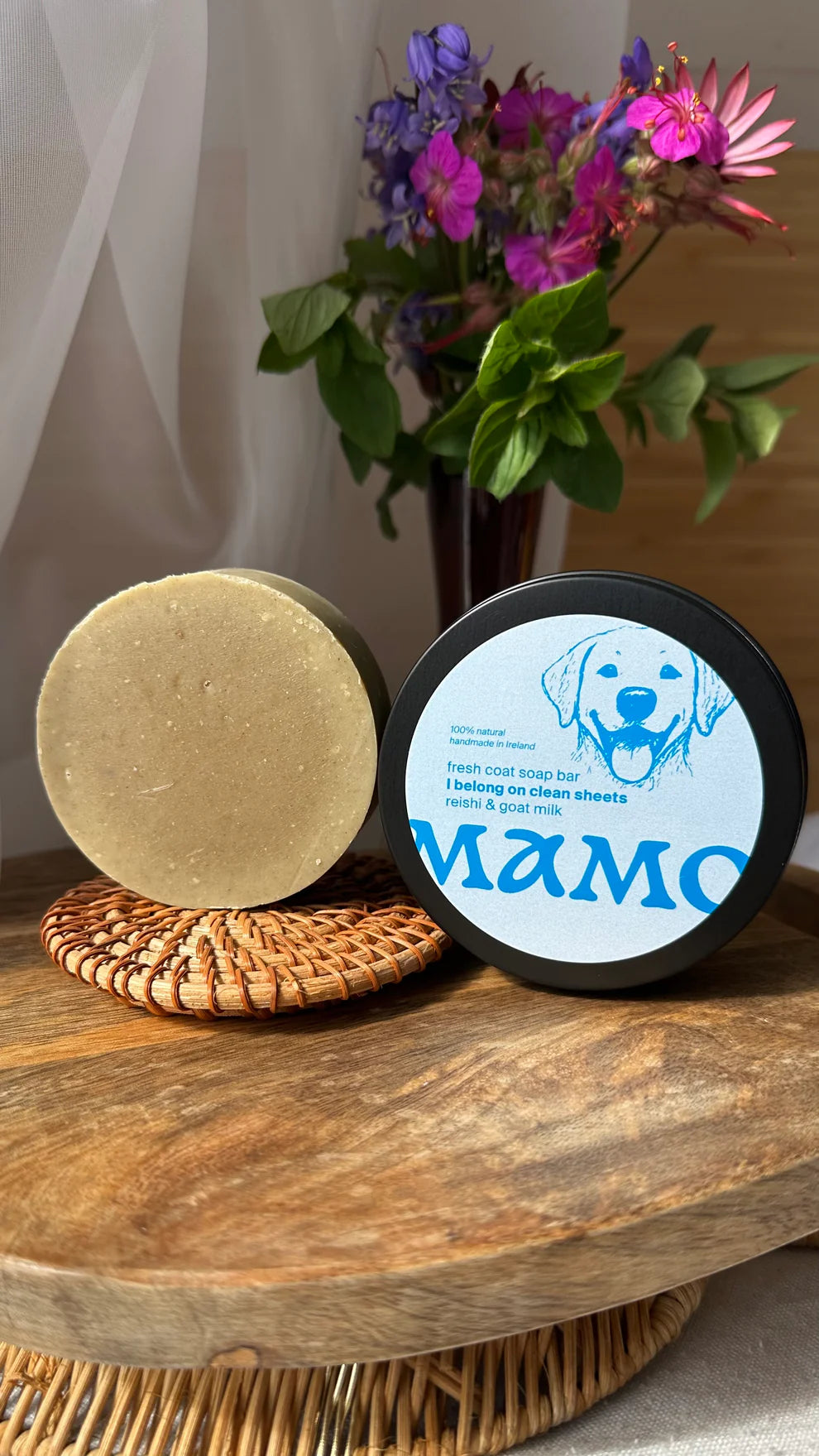 DOG CARE: Fresh Coat Dog Soap Bar — Reishi & Goat Milk