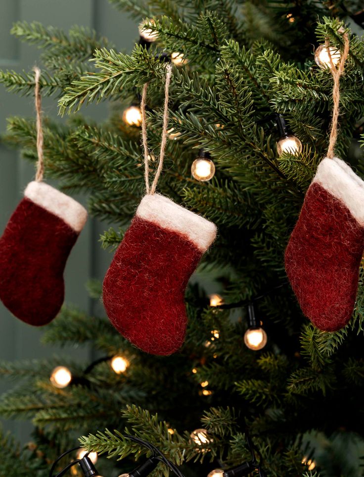 SOUTHWOLD STOCKINGS - SET OF 3 BERRY