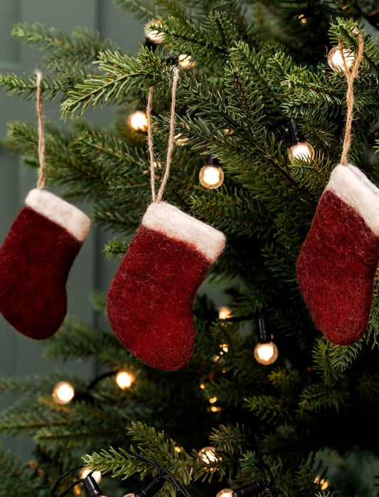 SOUTHWOLD STOCKINGS - SET OF 3 BERRY