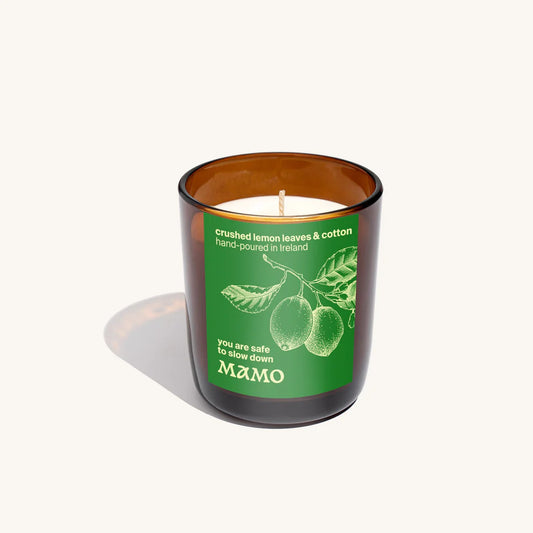 Crushed Lemon Leaves & Cotton Soy Candle | You Are Safe To Slow Down