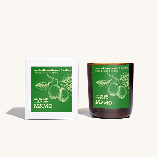 Crushed Lemon Leaves & Cotton Soy Candle | You Are Safe To Slow Down