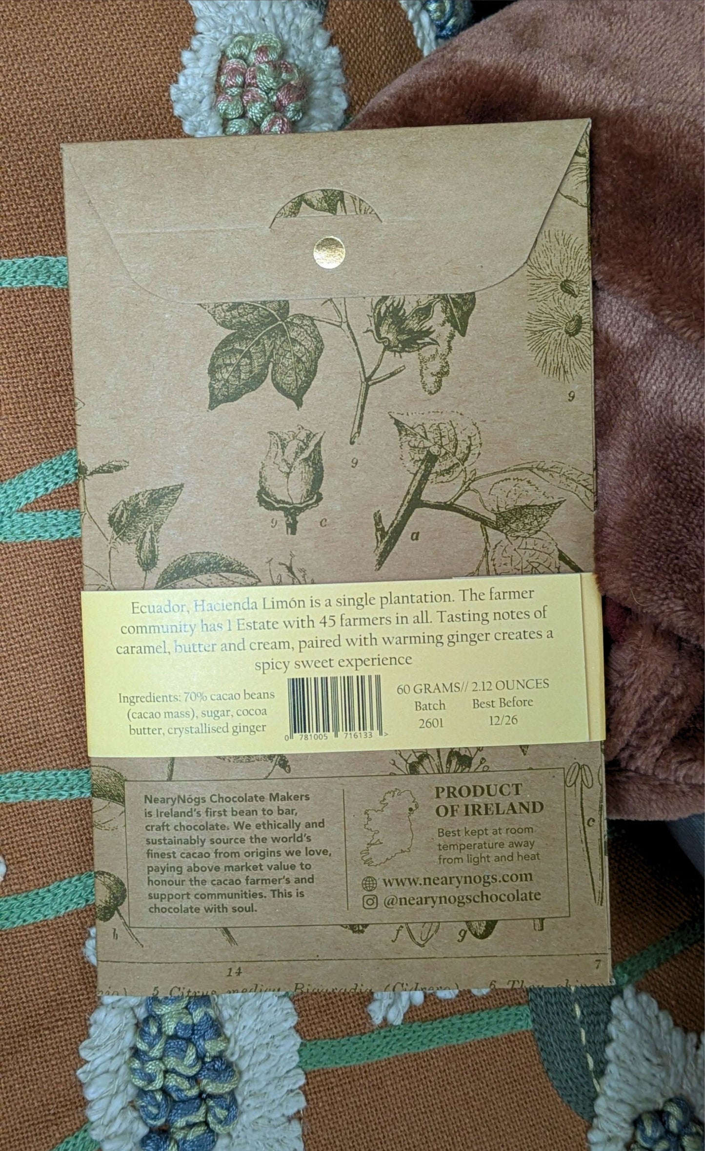 Ginger Chocolate Bar (60g)