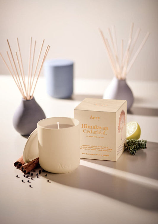 HIMALAYAN CEDARLEAF SCENTED CANDLE - CEDAR PATCHOULI AND LEMON