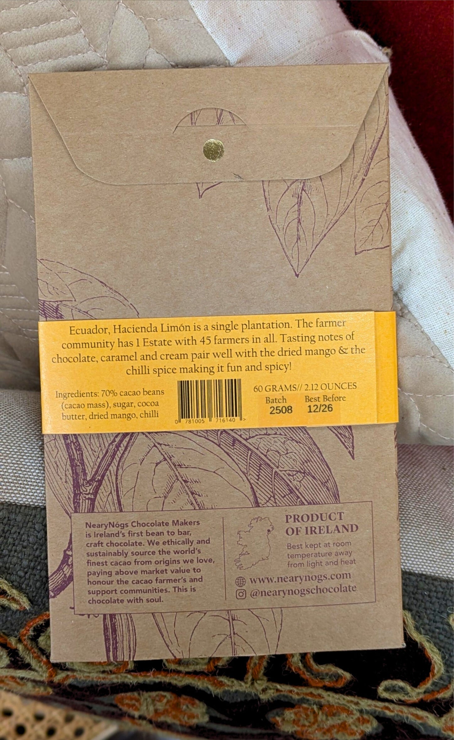 Mango & Chilli Chocolate Bar (60g)