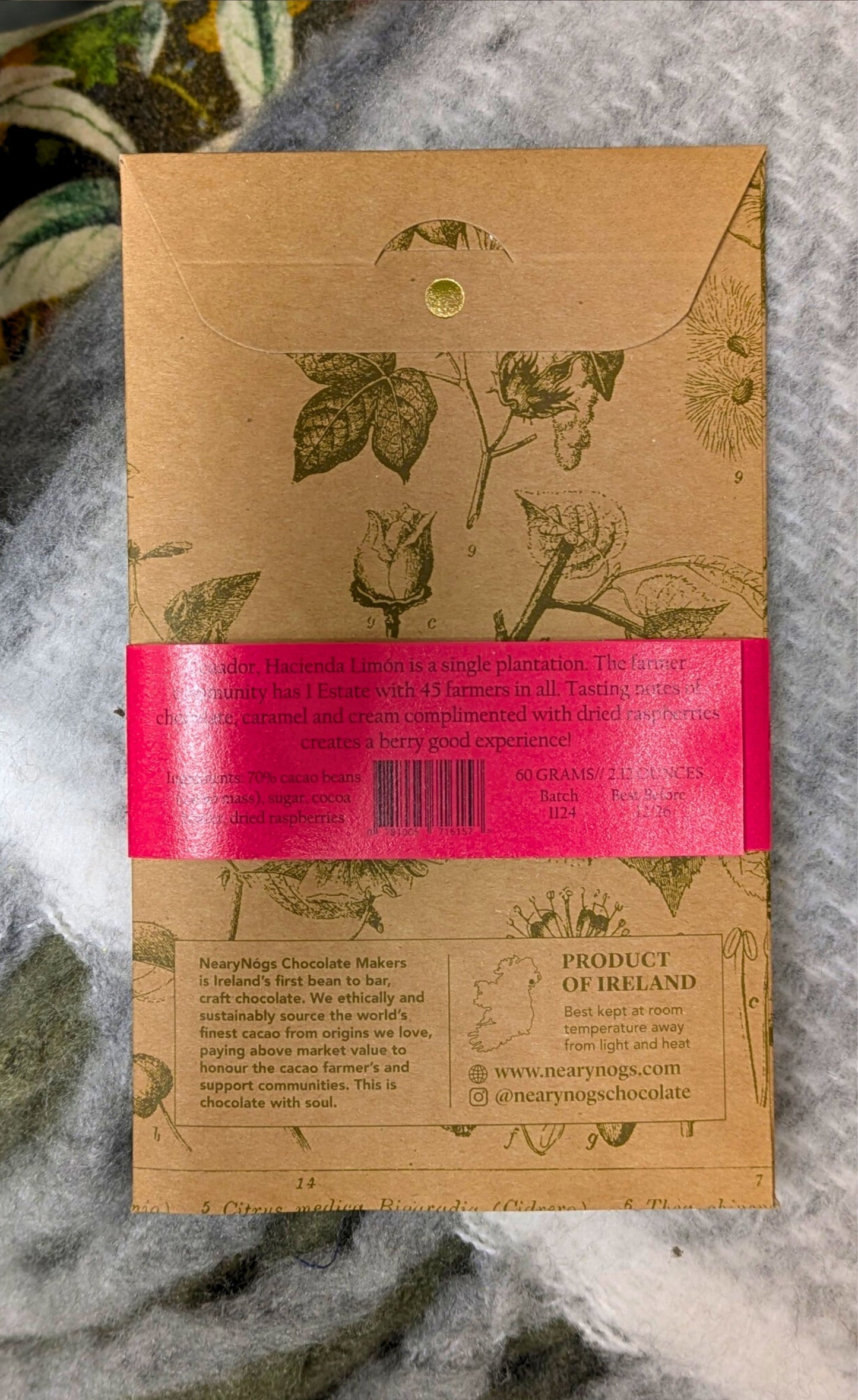 Raspberry Chocolate Bar (60g)