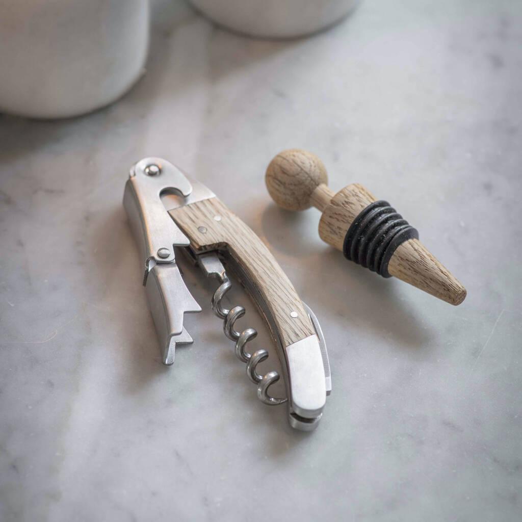 Bottle Opener & Stopper Set